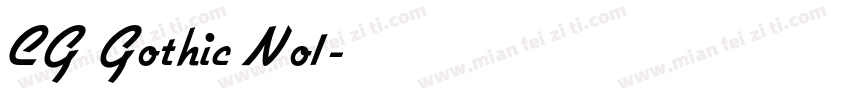 CG Gothic No1字体转换